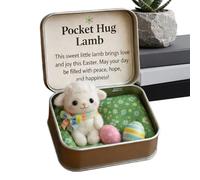 Easter Plush, Mini Cute Doll in a Box, Positive Encouragement Toy with Card, Adorable Easter Basket Stuffer for Family Friends, Kids Adults Holiday Celebration, 3.94x2.76x0.98 inches
