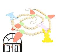 Easter Rabbit Banner - Bunny Carrot Garland, Cute Spring Wall Pendant for Holiday Theme, Home Decoration Accessory, Happy Birthday Party Background, Festive Bunting for Mantels Window