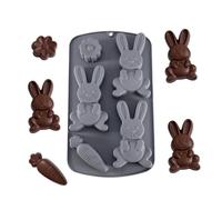Easter Silicone Molds - 3D Bunny Shape Non-Stick Craft and Resin Casting Tool for Gummies, Cupcakes, Candy, Jelly, Pastry, Ice, Soap, Cake Decoration, Holiday DIY