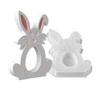 Easter Silicone Molds For Plaster & Cement - 3D Spring Rabbit Craft Mold For DIY Home Decor, Flexible Bunny Mould For Concrete, Clay, And Candle Making, Durable Reusable Easter Party Craft Supplies