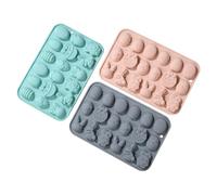 Easter Silicone Molds Set Of 3 | Food Grade Silicone, 19.3x12.5cm, 15 Cavities | Nonstick Heat Resistant | Chocolate Candy Baking Mold For DIY