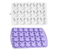 Easter Silicone Molds - Template Tray, Easter Bunny Mold For Jelly Fondant Candy Resin Craft DIY | Silicone With Flexible Nonstick Design, Ice Block And Cake Decorating Mold For Baking Party