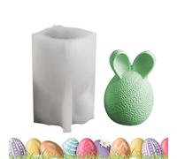 Easter Silicone Mould for Cement & Resin - Bunny Ears Egg Shape, DIY Casting Mold for Candles, Soap, Plaster, Holiday Party Favor Crafts