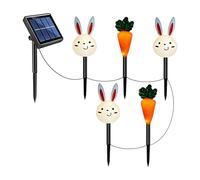 Easter Solar Lights, Festive Bunny Lighting, Path Light with Solar Feature, Decorative Carrot Garden Stake, Courtyard Glow Stick with Vivid Detail, Landscaping Light for Lawn and Walkway