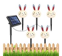 Easter Solar Outdoor, Bunny Carrot Pathway Waterproof Solar Powered Decoration, Cute LED Auto on Off Lighting Design, Easter Decor, for Yard Patio Porch