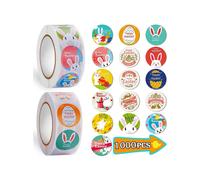 Easter Stickers for Kids, 1000 Pieces (Roll of 2) Easter Craft Stickers for Easter Gift Card Decorations