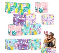 Easter Treat Boxes, Bakery Cookie Boxes, Reusable Goodie Box, Paper Material, Festive Design, Perfect for Wrapping Treats, Egg Hunt Games, and Easter Supplies