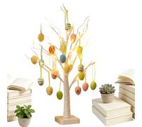 Easter Tree, 60cm/23.6in LED Bendable Branches Centerpiece | 23.6in Easter Tree Decorations Battery and USB Powered,for Desk Living Room Home Mantle Holiday Valentines