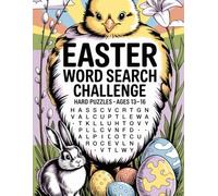 EASTER WORD SEARCH CHALLENGE: HARD PUZZLES - AGES 13-16: On-the-Go Puzzle Activity Workbook with Offline Time and Beginner-Friendly