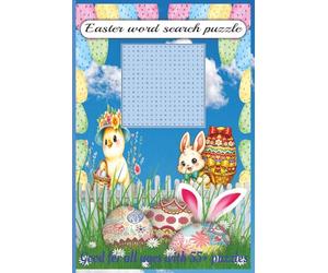 Easter word search puzzle: Search for words associated with easter in this easy puzzle. Suitable for Adults and children of all ages. Enjoy while on a road trip.