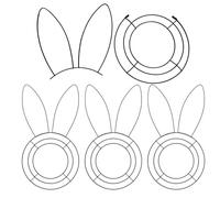 Easter Wreath Form - Spring Party Decorative Supplies | 4-Pieces Wreath Wire Frame, Metal Circular Ring, Garland Making Base for Home, Office, Garden and Front Door