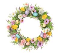 Easter Wreaths for Front Door, Colorful Egg Easter Wreath, Spring Wreath with Eggs, Artificial Flower Easter Wreath, Farmhouse Easter Wreath, Mixed Twigs Door Wreath, Easter Door Wreath Decor