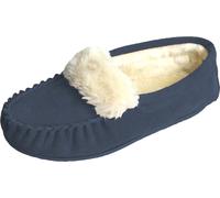 Eastern Counties Leather Mocassins femme Zoe avec doublure en peluche EL284 (38 EU) (Bleu marine)