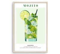 Eastern Print Mojito Art Poster mural pour cocktail, bar, bar, pub, cuisine, club, cocktail (sans cadre) 40,6 x 61 cm