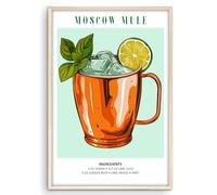 Eastern Print Poster de cocktail Moscow Mule - Décoration murale pour bar, pub, cuisine, club, cocktail (sans cadre) - 40,6 x 61 cm
