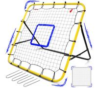 Eastgoing Filet de rebond de baseball et de softball, 0,9 x 1,9 m avec cible de lancement, filet de rebond multi-angle pour rebond de volleyball, rebond de football