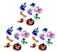 EastHedge Halloween LED Silhouette Wall Lights, 3D Glowing Bats Ghosts & Witches Set (24pc)