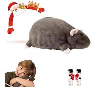 EastHedge Peluche Rat Gros, Peluche Rat Géant De 90 cm, PelucheRonde Et Mignonne pour Les Câlins Et La Décoration Intérieure (Brun,90cm)