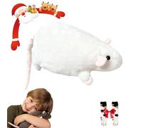 EastHedge Peluche Rat Gros, Peluche Rat Géant De 90 cm, PelucheRonde Et Mignonne pour Les Câlins Et La Décoration Intérieure (Blanc,90cm)