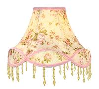 Eastlion 11.8" E27/E14 Abat-jour Lampe de Table Fait Main en Tissu,12x30x23cm Rose