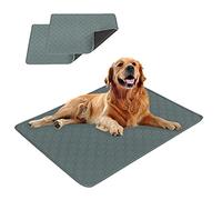 Eastlion Tapis Educateur Chien Ultra Absorbant,Réutilisables Alèse Tapis Chien Pipi,Tapis Educateur pour Chien et Chiot Convient Aux Chiens/Chats/Cochon d'Inde(2 PCS 60x45 cm) S-Gris