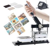 Eastnmythet Kit de Fabrication D'aimants pour Réfrigérateur avec 100 Consommables, Machine à Badges Rectangulaires à Monter Soi-même avec Massicot pour Photos 90x65mm/3.5x2.5in