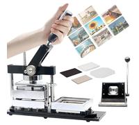 Eastnmythet Machine à Fabriquer des Aimants Photo Rectangulaires, Kit de Fabrication de Boutons de Réfrigérateur à Faire Soi-même, avec Massicot et 100 Consommables 90x65mm/3.5x2.5in