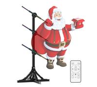 Eastnmythet Projecteur D'hologramme de Noël, Ventilateur D'hologramme 3D, Projecteur D'affichage Publicitaire Holographique D'épissure 3D, Projecteur Vidéo D'hologramme LED 3D