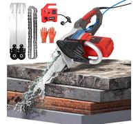 Eastnmythet Tronçonneuse Murale électrique, Tronçonneuse à Béton, Tronçonneuse Murale à Chaîne Diamantée 35cm/48cm, pour Murs en Béton Armé, Briques Rouges et Ciment Depth 48cm