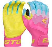 Easton | Gants de frappeur Walk-Off ETHOS | Jaune fluo/Bleu clair/Rose Drip | Adulte L