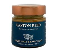 Easton Reed Pâte à tartiner Bio Hazel Date & Raw Cacao, crème crémeuse de noisettes avec noisettes bio, dattes & baies de cacao crues, végétaliennes et sans gluten, sans huile de palme et sucre