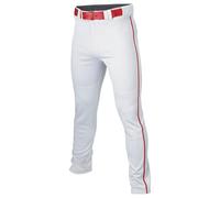 Easton Rival+ Baseball Pants | Full Length Semi-Relaxed Fit | Adult Sizes | Piped | Multiple Colors Pantalon, Blanc/Rouge, XL Homme