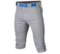 Easton Rival+ Baseball Pants | Knicker Fit | Adult Sizes | Piped | Multiple Colors Pantalon, Gris/Bleu Roi, L Homme