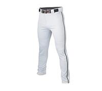 EASTON RIVAL+ Piped Baseball Pant, White/Black, Adult, Medium