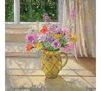 Easton Timothy ART454 Carte d'anniversaire vierge Motif bouquet de fleurs dans un vase