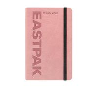 EASTPAK Agenda 2026 officiel Eastpak Agenda hebdomadaire 12 mois Midi, planificateur hebdomadaire avec 192 pages, élastique, poche de transport, signet, calendrier 2026 et 2027, format 9 x 14 cm