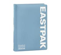 EASTPAK Agenda scolaire 2025 - 2026 Agenda quotidien moyen 13 mois, idéal pour l'école moyenne et supérieure, avec couverture rembourrée et 352 pages colorées, 12 x 16,5 cm