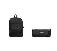 EASTPAK Pinnacle Sac à Dos, 42 cm, 38 L, Noir (Black) & Benchmark Single Trousse, 21 cm, Noir (Black)