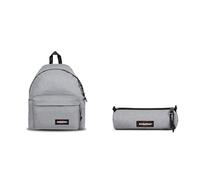 EASTPAK SAC DOS PADDED 24L AUTHENTIC SUNDAY GREY & Round Single Trousse, 21 cm, Gris (Sunday Grey)