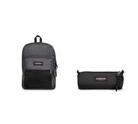 EASTPAK SAC DOS PINNACLE 38L BLACK DENIM & Benchmark Single Trousse, 21 cm, Noir (Black)