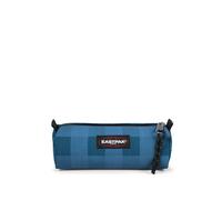 Eastpak Trousse à Crayons Simple Benchmark - Pochette de Papeterie compacte zippée avec Grand Compartiment Principal, 6 x 20.5 x 7.5 cm - Bleu à Carreaux