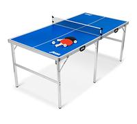 EastPoint Sports Penn - Table de ping-pong économiseur d'espace - Table portable d'intérieur/extérieur entièrement assemblée de 1,8 m x 0,9 m avec filet, 2 pagaies de ping-pong et 4 balles