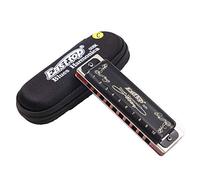Easttop Harmonica diatonique en C 10 trous 20 tons T008K avec étui noir, harmonica blues pourétudiants et enfants, Adultes débutant, comme meilleur cadeau (10 Trous, Black)