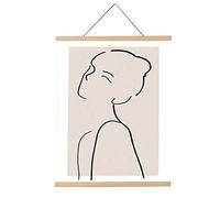 Eastuy Cadre Photo Magnétique, Aimanté Affiche Rail Bois, Porte Affiche Magnétique en Bois, Utilisé pour Accrocher des Cartes, des Peintures À l'huile, des Affiches, des Photos