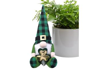 Eastuy Gnomes de la Saint-Patrick,St. Rudolf de la Saint-Patrick | Décorations Mignonnes de Peluche de naine sans Visage, Ornements en Peluche, décoration de Vacances, Tomte