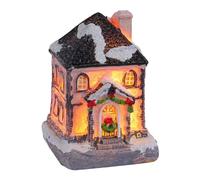 Eastuy Maison éclairée de Noël, Cottage en résine Lumineuse pour Noël, Décors saisonniers Maisons colorées pour Bureau, Table Basse, Table à Manger, Placard