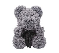 Eastuy Ours en, Ours en Ours Roses Ours Fleur Artificielle Fleur Éternelle Ours en Fait À La Main, pour La Saint Valentin, Anniversaire, Anniversaire, Mariage