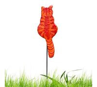 Eastuy Piquet De Jardin pour Chat - Chat Mignon en Résine pour Extérieur,Décorations Extérieures pour Pelouse Allée Cimetière Clôture Cheminée Étagère Bassin Ornements De Jardin Noël