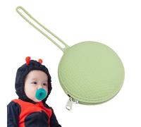 Eastuy Porte-sucette en silicone, sacs en silicone pour les voyages - Pochette de rangement portable en silicone pour voyage, petit sac de rangement avec fermeture éclair et corde pour petits