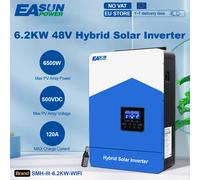 EASUN 6.2KW onduleur solaire hybride 48V MPPT onduleur photovoltaïque pur sinusoïdal PV 6500W 500VDC intégré 120A contrôleur de Charge solaire SMH-III-6.2KW